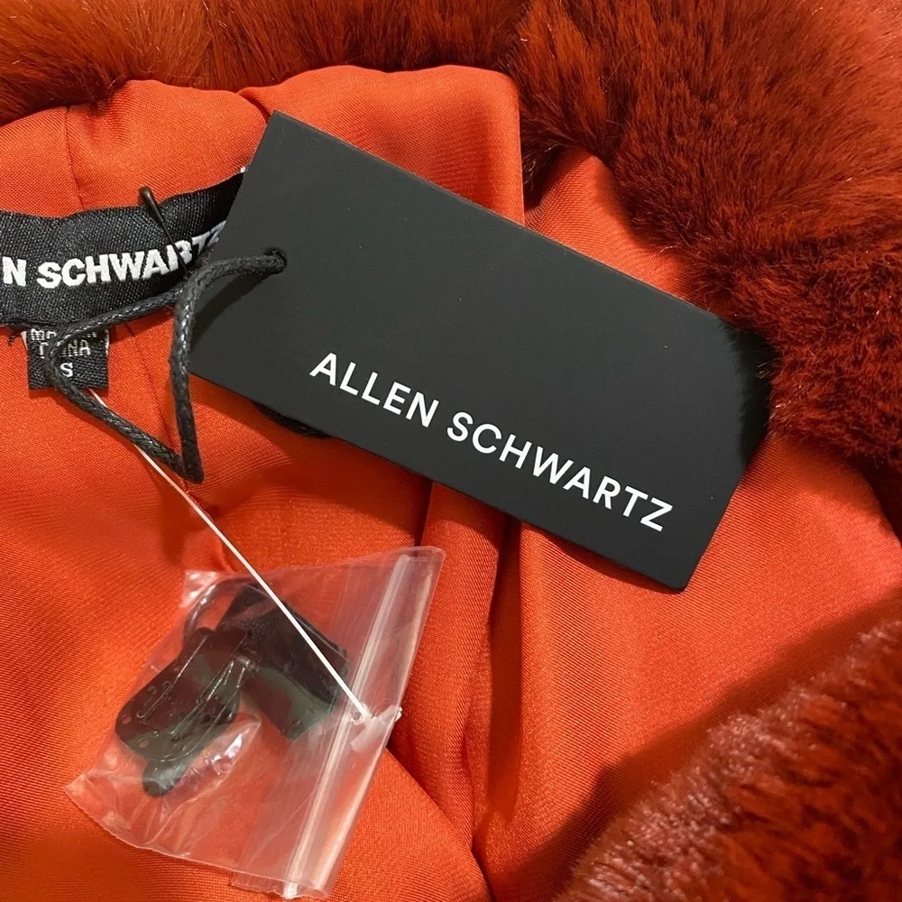 Allen Schwartz Greta Faux Fur Coat Red Size Small NWT - Picture 16 of 16